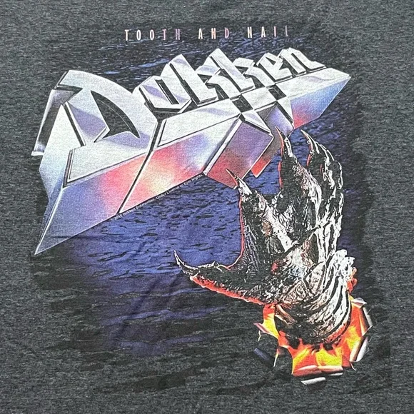 🎸 '16 Dokken Band Tooth & Nail Graphic Studio Album 1984 Unworn Thick Cotton Tee - Picture 5 of 12